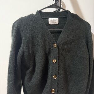 Zara Women's Dark Green Cardigan